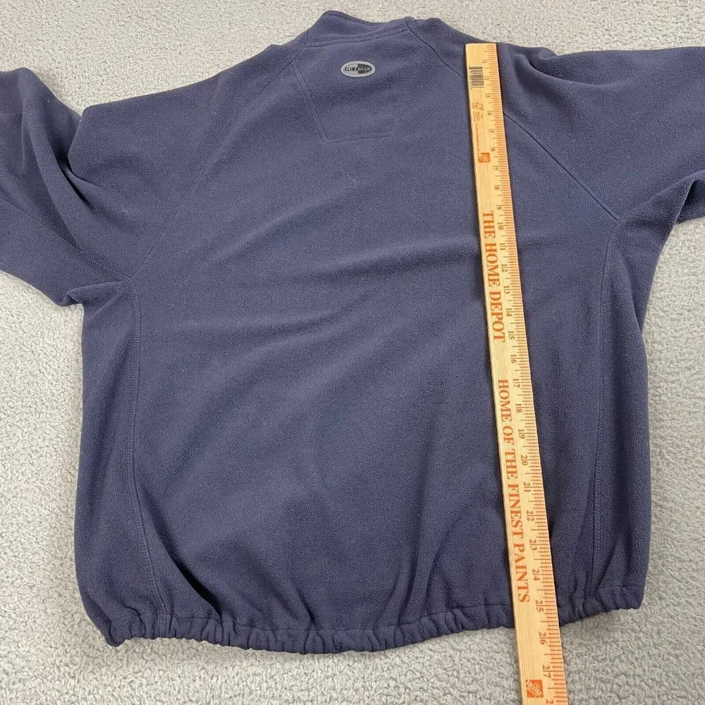 Adidas Logo Fleece Half-Zip Quarter-Zip Pullover Blue Size Medium M Used‎